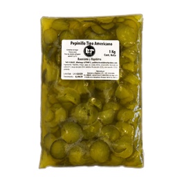 [PT038.2] Pepinillos en Rodajas Tipo Americano, Pouch 1 Kg